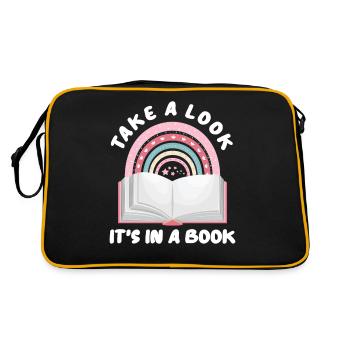 Books Book Reading Bookworm Bookworm Bookaholic - Retro Bag - black/gold - Back