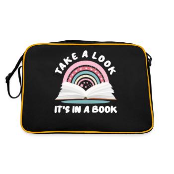 Books Book Reading Bookworm Bookworm Bookaholic - Retro Bag - black/gold - Back