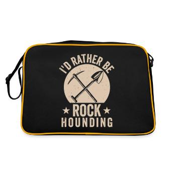 Je préfère être rockhounding ramasser du minerai de - Sac Retro - noir/or - Dos