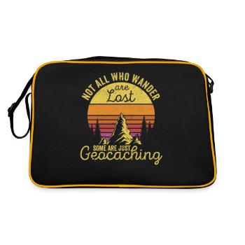 Not everyone who hikes get lost Funny - Retro Bag - black/gold - Back