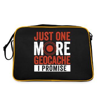 Juste une géocache de plus, je promets drôle - Sac Retro - noir/or - Dos