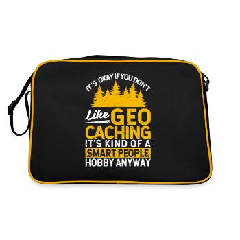 It's okay if you don't like geocaching Funny - Retro Bag - black/gold - Back