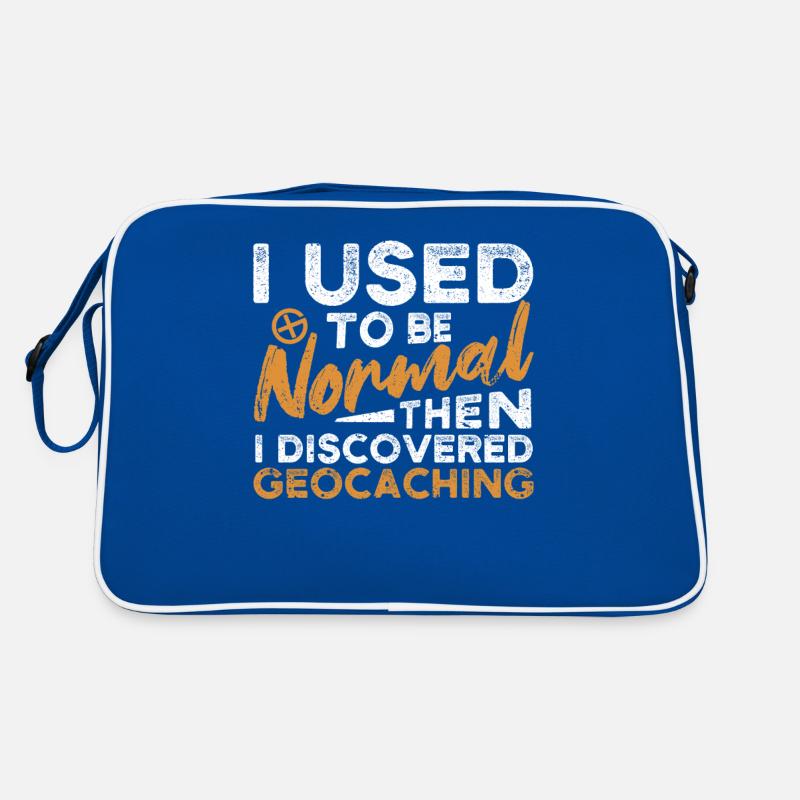 Früher war ich normal, dann entdeckte ich Geocache Retro Tasche