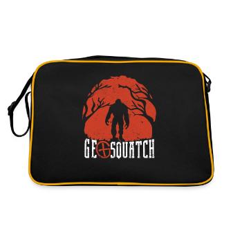 Geosquatch drôle de géocachette Sasquatch à l’extérieur - Sac Retro - noir/or - Dos