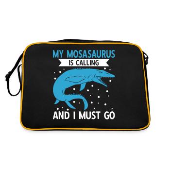Mon mosasaure m’appelle et je dois y aller - Sac Retro - noir/or - Dos