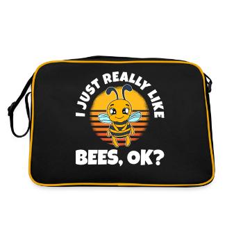 I Just Really Like Bees Ok - Retro Bag - black/gold - Back