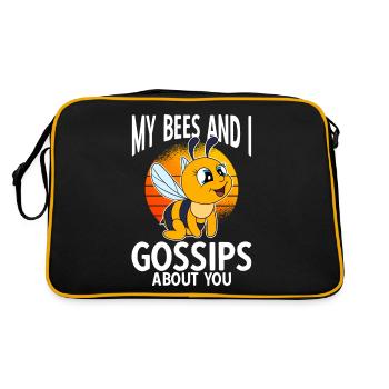 My Bees And I Gossips About You - Retro Bag - black/gold - Back