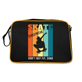 Skateborading | Don't just fly, soar - Retro Bag - black/gold - Back