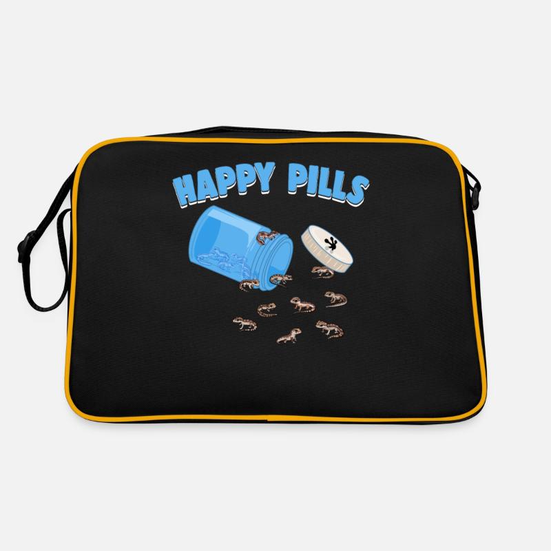 Happy Pills Lizards Drôle de Gecko africain à queue grasse Sac Retro