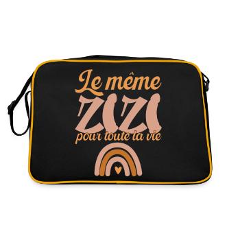 Cadeau EVJF Future Mariée Humour Zizi Bride Fille - Sac Retro - noir/or - Dos