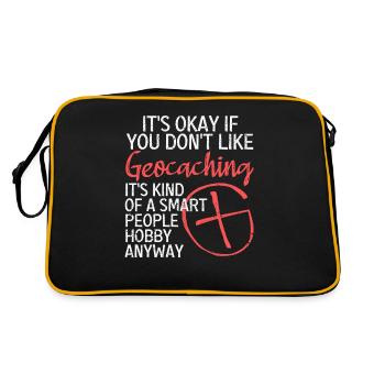 It's okay if you don't like Geocaching Lover - Retro Bag - black/gold - Back