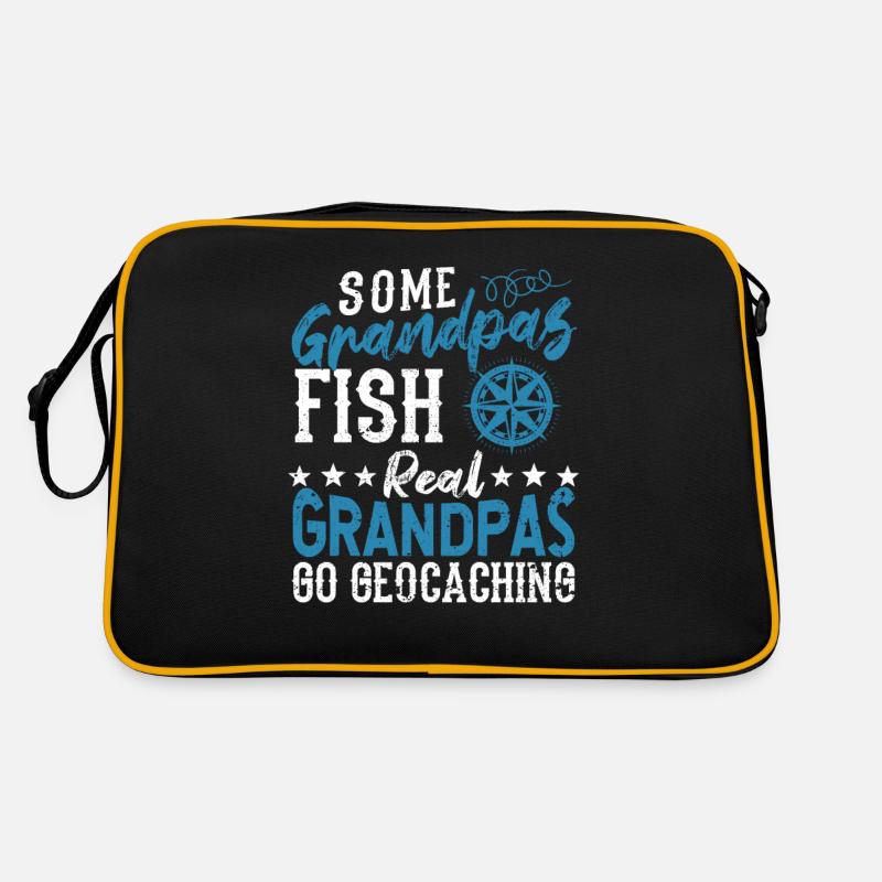 Einige Großväter fischen Echte Großväter gehen Retro Tasche