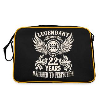 Chemise d’anniversaire pour légende de 22 ans à honorer - Sac Retro - noir/or - Dos