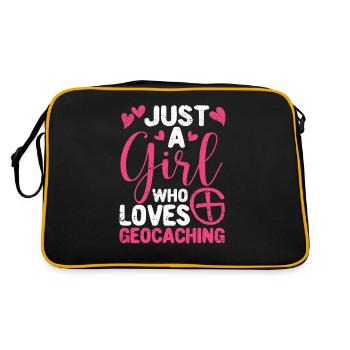 Just a girl who loves geocaching Funny Geo - Retro Bag - black/gold - Back