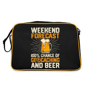 Prévisions du week-end 100% de chances de géocaching - Sac Retro - noir/or - Dos