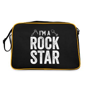 Je suis un rocksta minerais, minéraux et minéraux - Sac Retro - noir/or - Dos