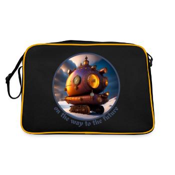 On the way to the future - Retro Bag - black/gold - Back