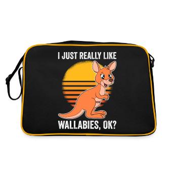 Wallaby mieux que la thérapie - Sac Retro - noir/or - Dos