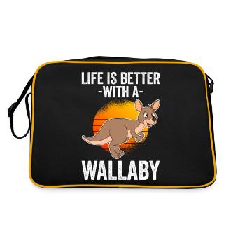 Wallaby mieux que la thérapie - Sac Retro - noir/or - Dos