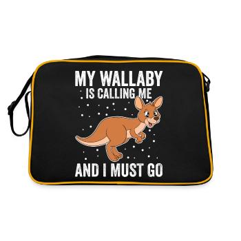 Wallaby mieux que la thérapie - Sac Retro - noir/or - Dos