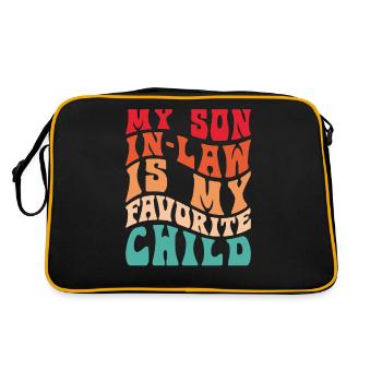 Mon gendre est mon vêtement pour enfant préféré - Sac Retro - noir/or - Dos