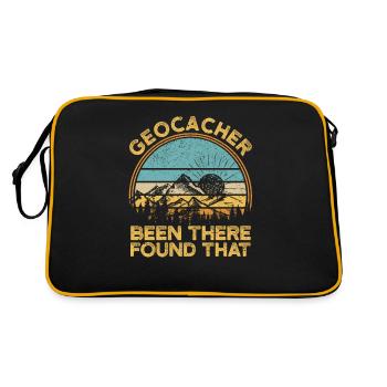 Geocacher Been There Found That Funny Geocaching - Retro Bag - black/gold - Back