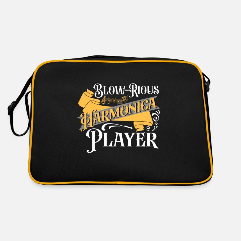 Blow-rious Harmonica Player Harmonicist Gift Idea Retro Tasche