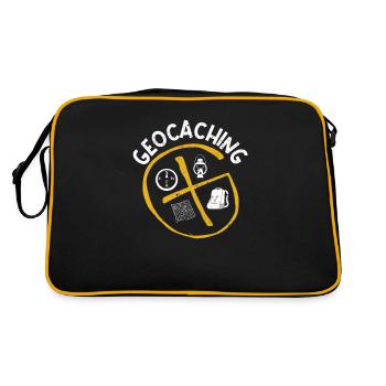 Expérience de camping Geocaching Geocaching - Sac Retro - noir/or - Dos