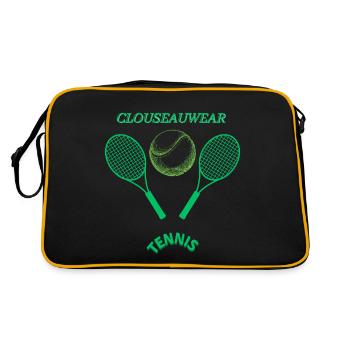 TENNIS CLOUSEAUWEAR 1 - Retro Bag - black/gold - Back