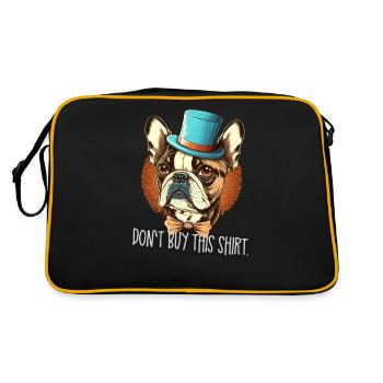 French Bulldog don't buy this shirt - Retro Bag - black/gold - Back