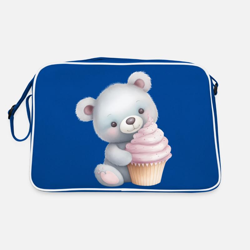 Teddy Bär Cupcake Retro Tasche