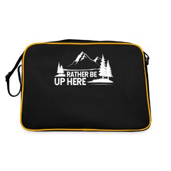 Better to be up here Mountain Forest Geocaching Outdoor - Retro Bag - black/gold - Back