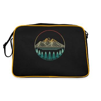 Mountain, Forest, Camping, Geocaching, Hiking, Hunting, Outdoor - Retro Bag - black/gold - Back