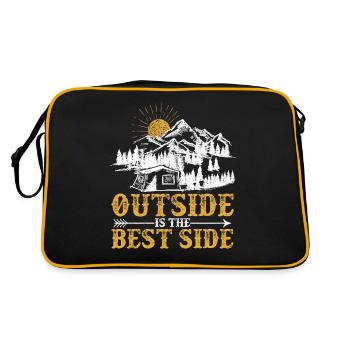 Outside, the best side tent is camping geocache - Retro Bag - black/gold - Back