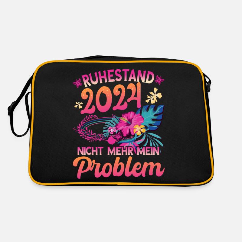 Ruhestand 2024 Nicht mehr mein Problem Pensioner Retro Tasche