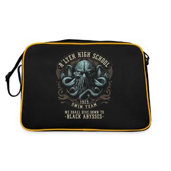 Cthulhu R'lyeh High School Swim Team, Cosmic - Retro Tasche - Schwarz/Gold - Hinten