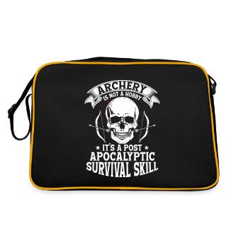 Archery Is Not A Hobby It's A Survival Skill Arche - Retro Bag - black/gold - Back