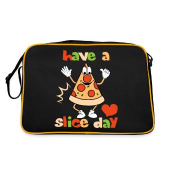 Pizza comic, pun, pun, saying for pizza fans - Retro Bag - black/gold - Back