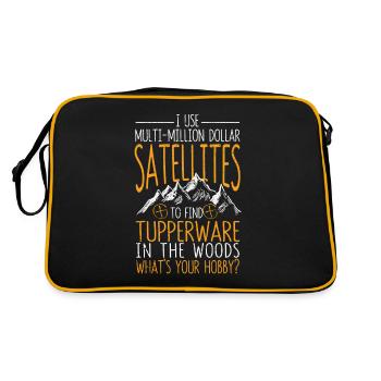 J’utilise des satellites de plusieurs millions de dollars - Sac Retro - noir/or - Dos
