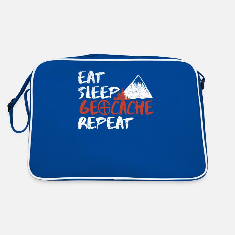 Manger dormir Géocache Répéter Geocaching Extérieur Sac Retro