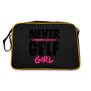 Golfer Golf Golf Club Golf Course - Retro Bag - black/gold - Back