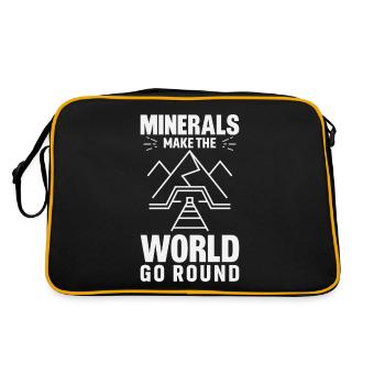Les minéraux font le tour du monde en collectant des minerais - Sac Retro - noir/or - Dos