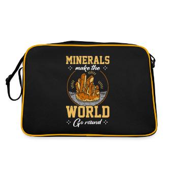 Les minéraux font le tour du monde en collectant des minerais - Sac Retro - noir/or - Dos