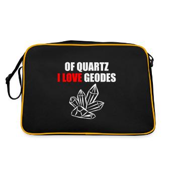 De quartz j’aime les géodes, les minerais, la collecte de - Sac Retro - noir/or - Dos