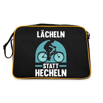 Mountainbike Radfahrer E-Bike Fahrrad - Retro Tasche - Schwarz/Gold - Hinten