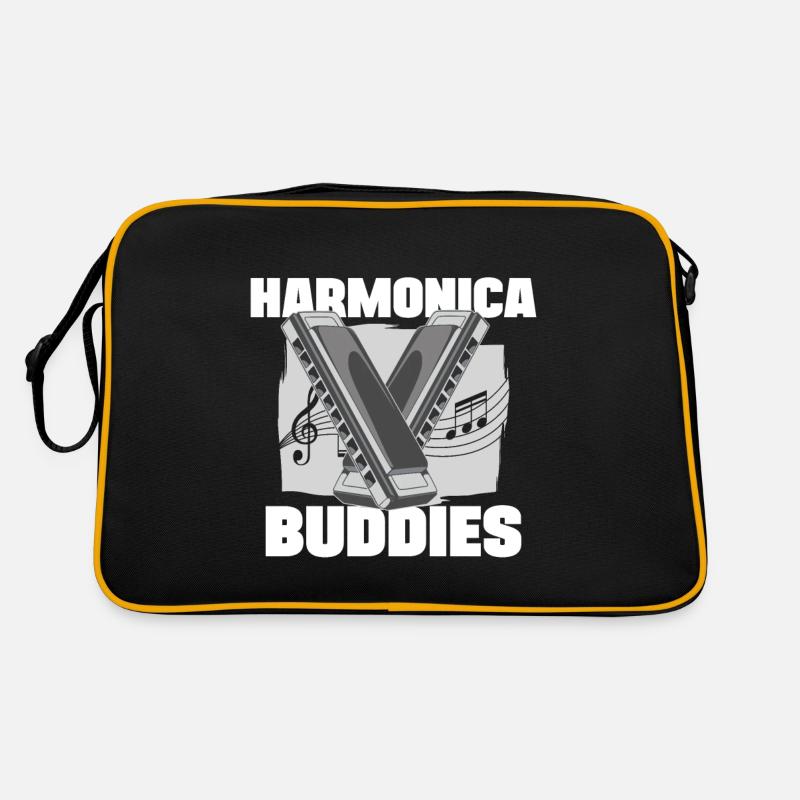 Harmonica Buddies Harmonicist Mouth Organ Gift Retro Tasche