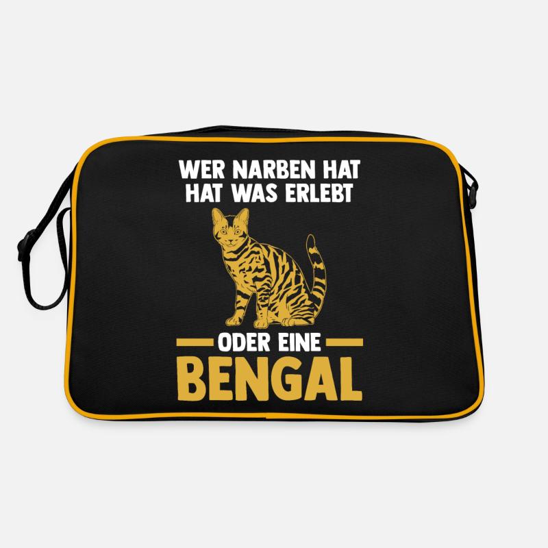Katze Bengalkatze Retro Tasche