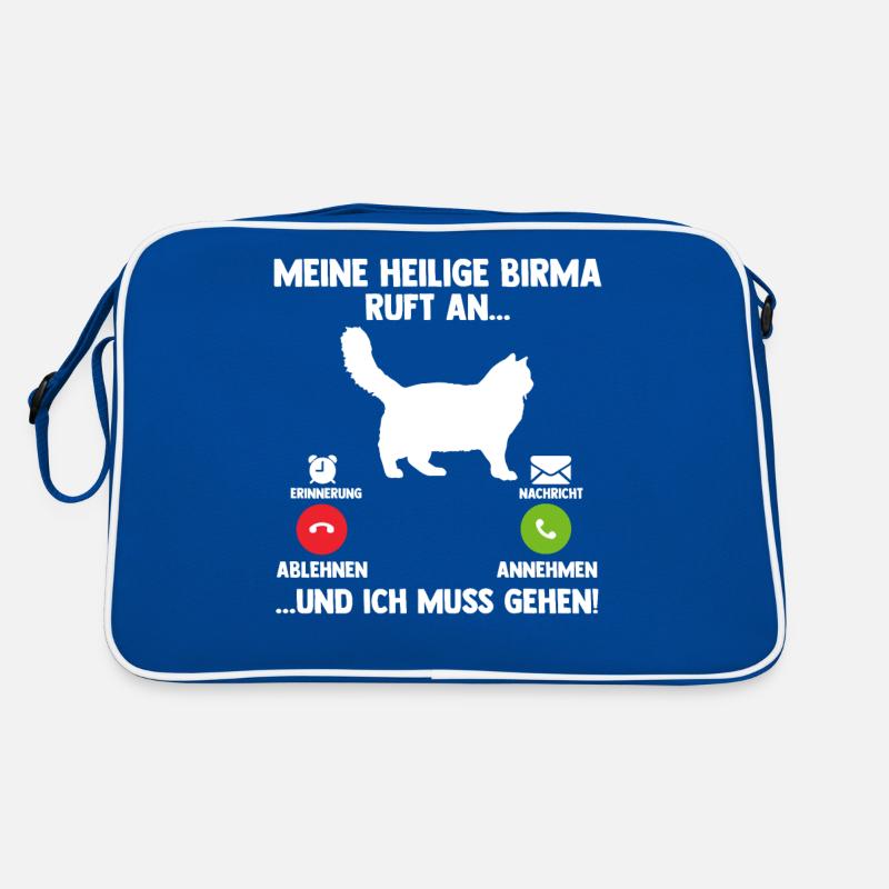 Heilige Birma Katze Retro Tasche