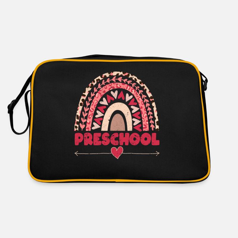 Preschool Teacher Rainbow Student Back Retro Bag