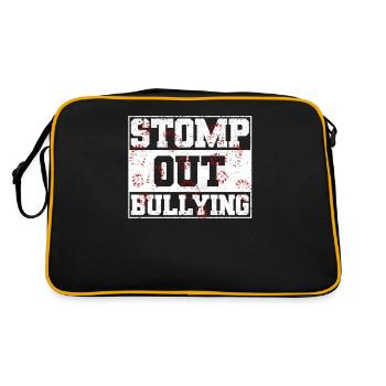 Stomp Out Bullying Funny Back To School Education - Retro Bag - black/gold - Back